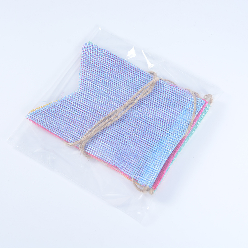 Colorful Burlap Linen Bunting Flags